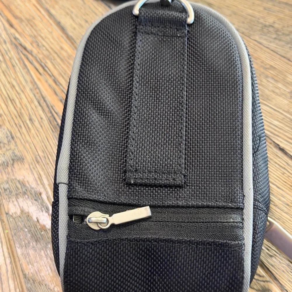 Vintage Kodak digital camera case multi pocket SD card pull out slot with strap